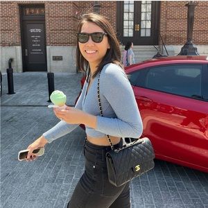 Hollister Cropped Crisscross Long-sleeve M